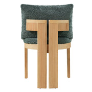 Set of two Noble House indoor dining chairs with wooden legs and upholstered seats, stylish and comfortable for dining rooms.