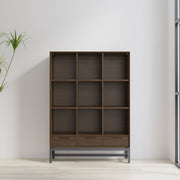 Banting - 9 Cube Bookcase With Drawers - Walnut Brown - R&R Furniture Gallery (Fountain Valley, CA)