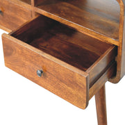 Triple Curved Console Table - Brown - R&R Furniture Gallery (Fountain Valley, CA)