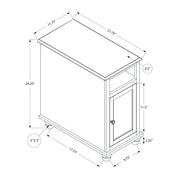 White traditional accent end table with storage from 8th Street, featuring a classic design and compact size.