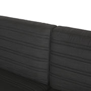 Giovanna - 3 Seater Sofa With Aluminum Frame And Water Repellence Cushions - Black - R&R Furniture Gallery (Fountain Valley, CA)