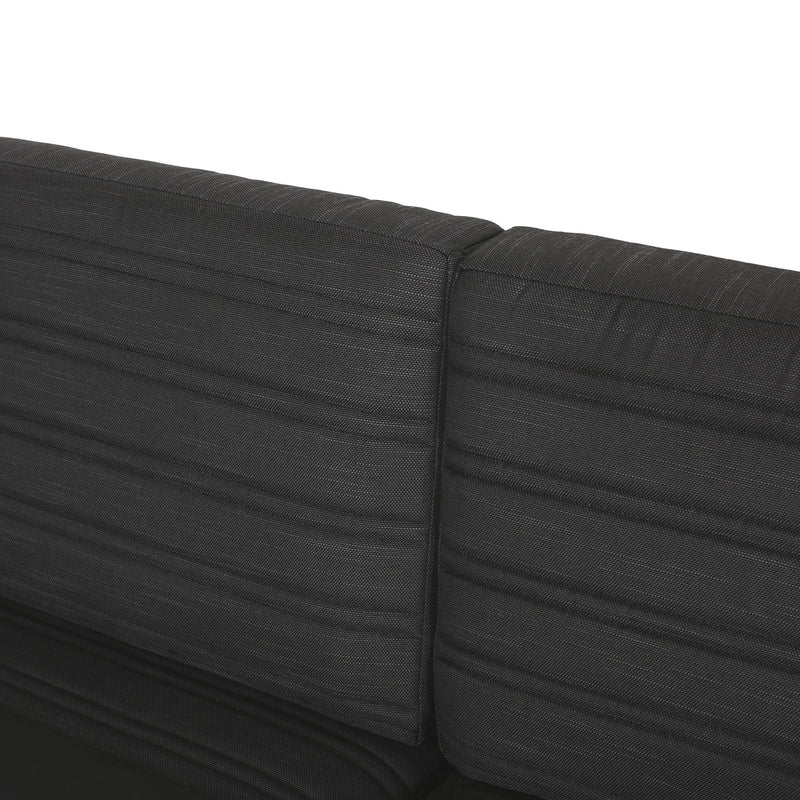 Giovanna - 3 Seater Sofa With Aluminum Frame And Water Repellence Cushions - Black - R&R Furniture Gallery (Fountain Valley, CA)