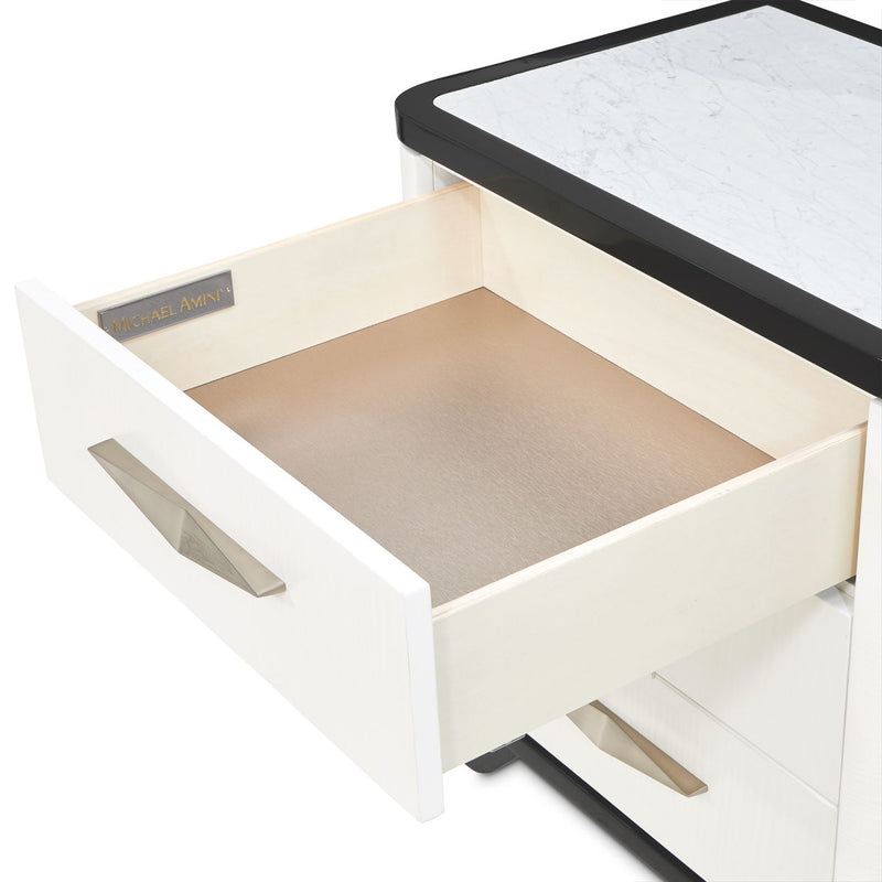 Tuxedo - 3-Drawer Nightstand - Piano Keyboard - R&R Furniture Gallery (Fountain Valley, CA)