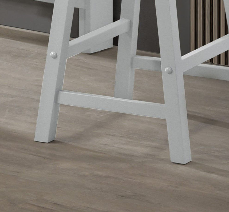 Alonzo - Small Space Counter Height Dining Table With Cabinet, Drawer, And 2 Ergonomic Counter Stools (Set of 3) - R&R Furniture Gallery (Fountain Valley, CA)