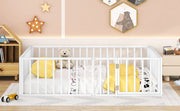 Metal Floor Bed Frame With Fence And Door - R&R Furniture Gallery (Fountain Valley, CA)