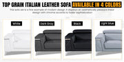 1140 - Top Grain Italian Leather Living Room Set - Black - R&R Furniture Gallery (Fountain Valley, CA)