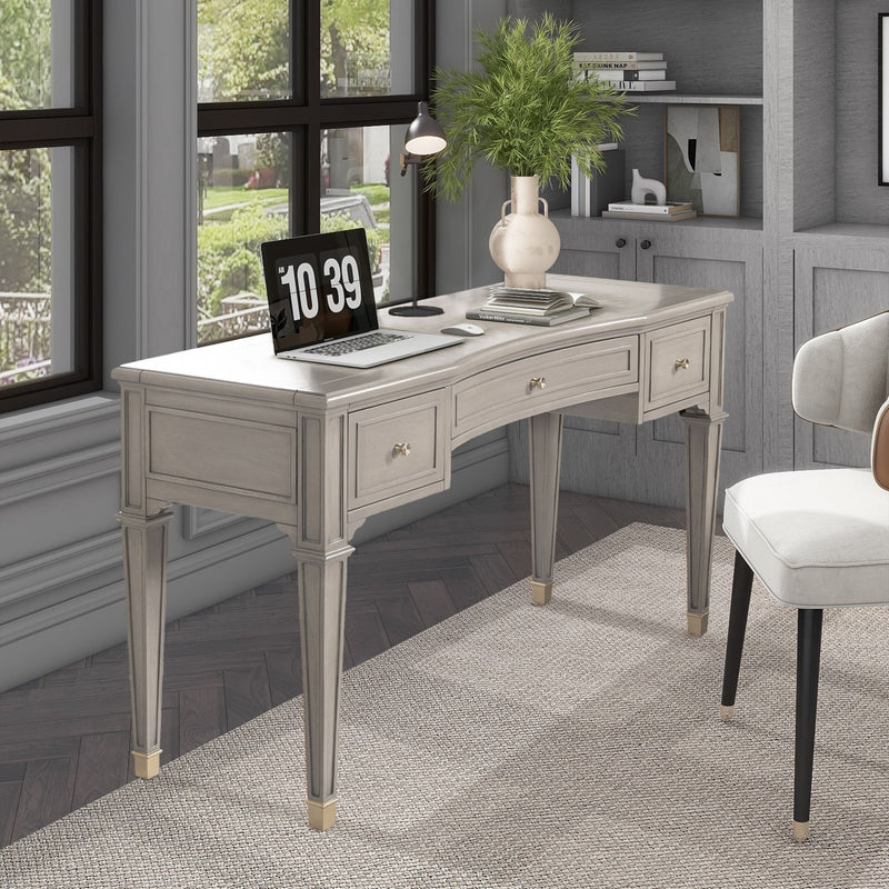 Dauphin - 3 Drawer Executive Desk - R&R Furniture Gallery (Fountain Valley, CA)