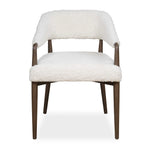 Austell - Shearling Dining Chair - Brown / White