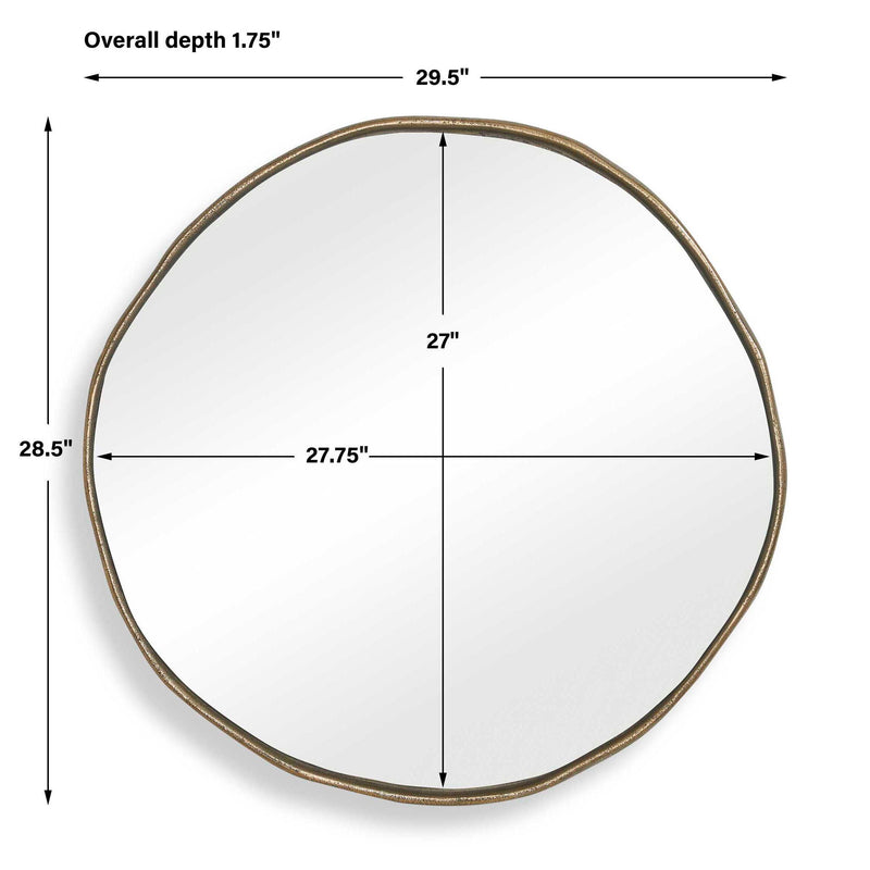 Lowen - Round Mirror - Brass