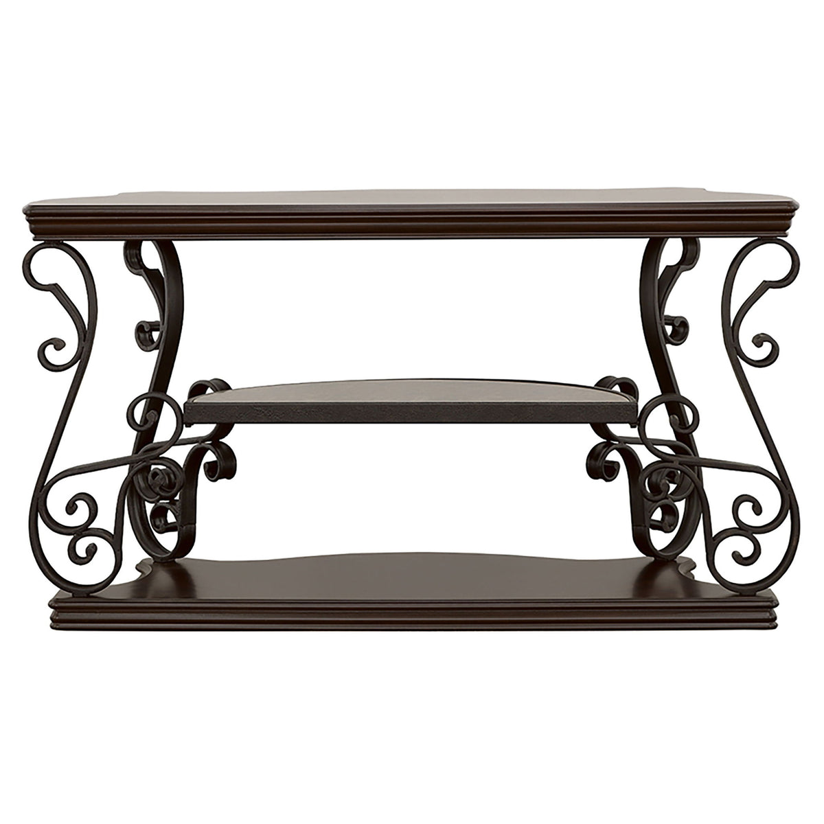 Gretta - Merlot 2 Shelf Sofa Console Table - Brown