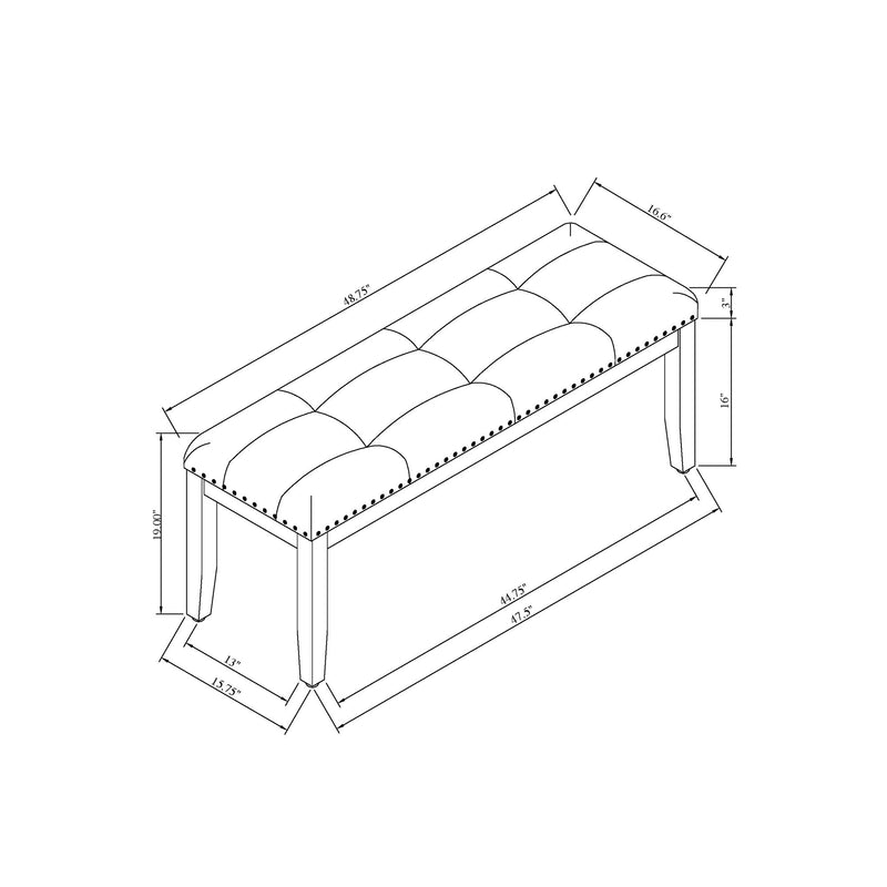 Oceanic - Dining Bench - Gray - R&R Furniture Gallery (Fountain Valley, CA)
