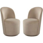 Kendall Dining/Accent Swivel Chair in Ivory Boucle Fabric