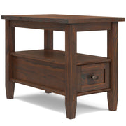 Warm Shaker - Narrow Side Table - Distressed Charcoal Brown - R&R Furniture Gallery (Fountain Valley, CA)