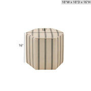 Accent Ottoman Printed Stripe - R&R Furniture Gallery (Fountain Valley, CA)