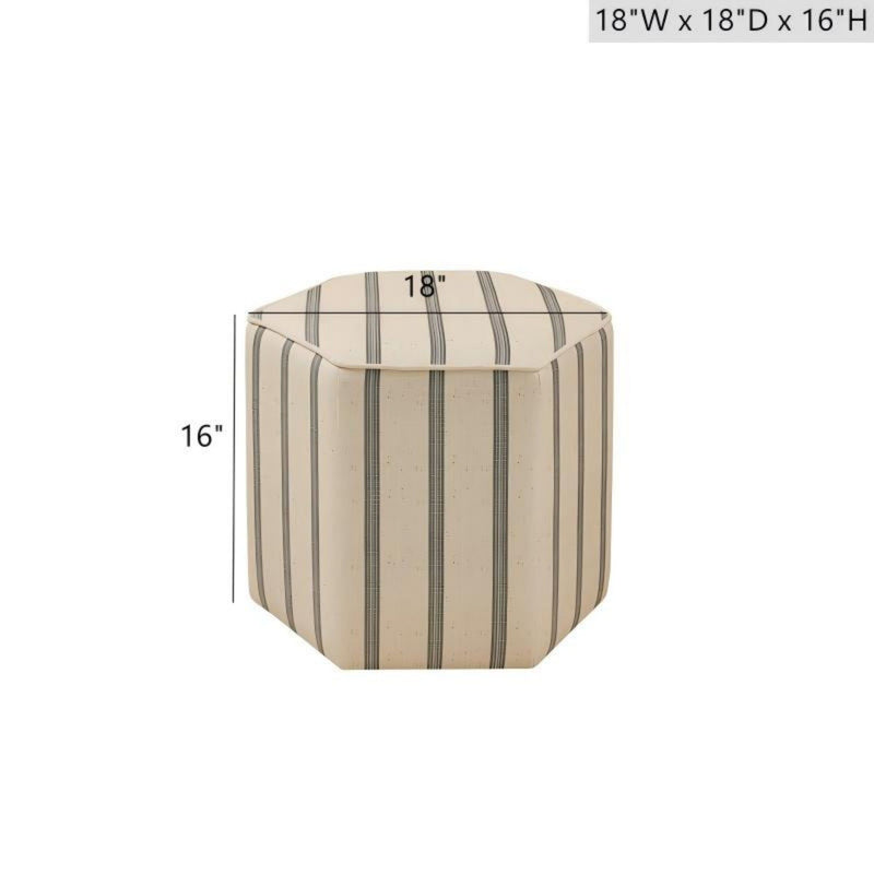 Accent Ottoman Printed Stripe - R&R Furniture Gallery (Fountain Valley, CA)
