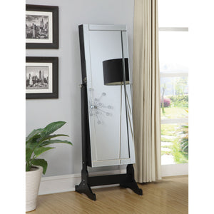 Radavera - Jewelry Cheval Mirror With Tilt Function - Black