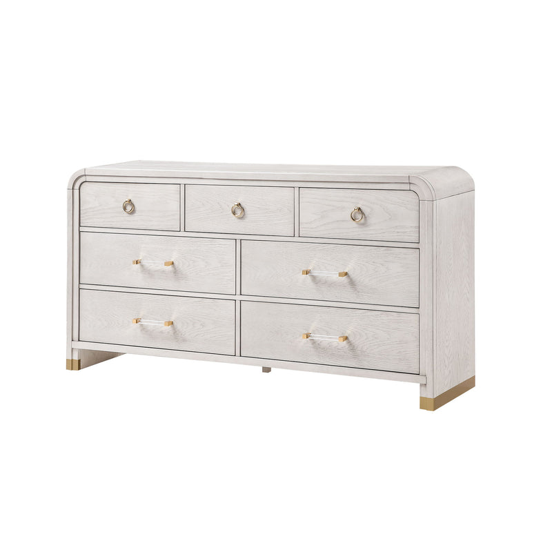Malco - Dresser With Gold Detailing - Oak - R&R Furniture Gallery (Fountain Valley, CA)