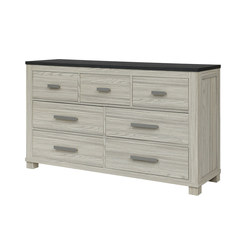 Augusta - Dresser, 7 Spacious Drawers, Block Feet - Beige Brown - R&R Furniture Gallery (Fountain Valley, CA)