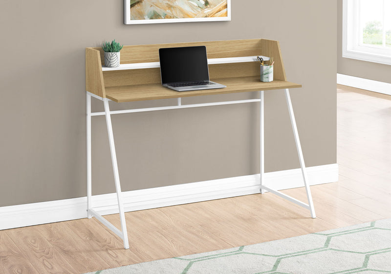 Computer Desk For Home Office, Laptop, Storage Shelves, Marble Look Contemporary & Modern - R&R Furniture Gallery (Fountain Valley, CA)