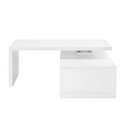 Buck II - Coffee Table With Swivel Top - White & Black High Gloss - R&R Furniture Gallery (Fountain Valley, CA)