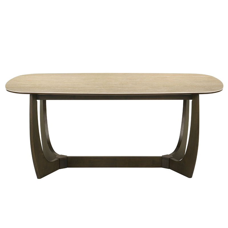 Davita - Dining Table With Ceramic Top - Walnut - R&R Furniture Gallery (Fountain Valley, CA)