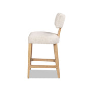 Penny - Round Arched Upholstered Counter Stool (Set of 2) - Travertine Beige - R&R Furniture Gallery (Fountain Valley, CA)