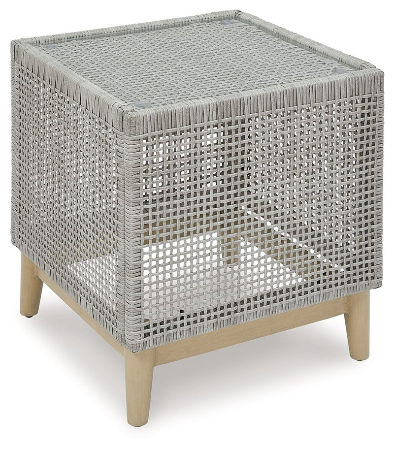 Seton Creek - Square End Table - Gray - R&R Furniture Gallery (Fountain Valley, CA)