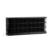 Carson 4-door buffet cabinet by Classic Home in Loft Black with sleek modern design and ample storage space.