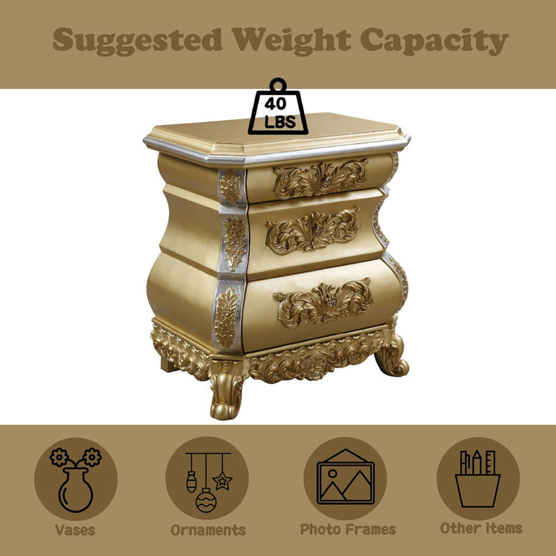 Seville - Nightstand - Gold