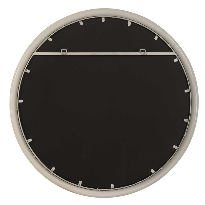 Florian - Warm White Round Mirror - White
