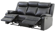 Contemporary three-seater reclining sofa by Glory Furniture with plush cushions and modern design in a living room setting.
