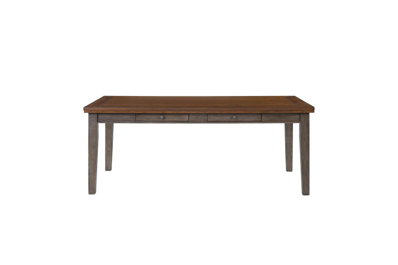 2 Tone 6 Drawer Dining Table - Gray - R&R Furniture Gallery (Fountain Valley, CA)