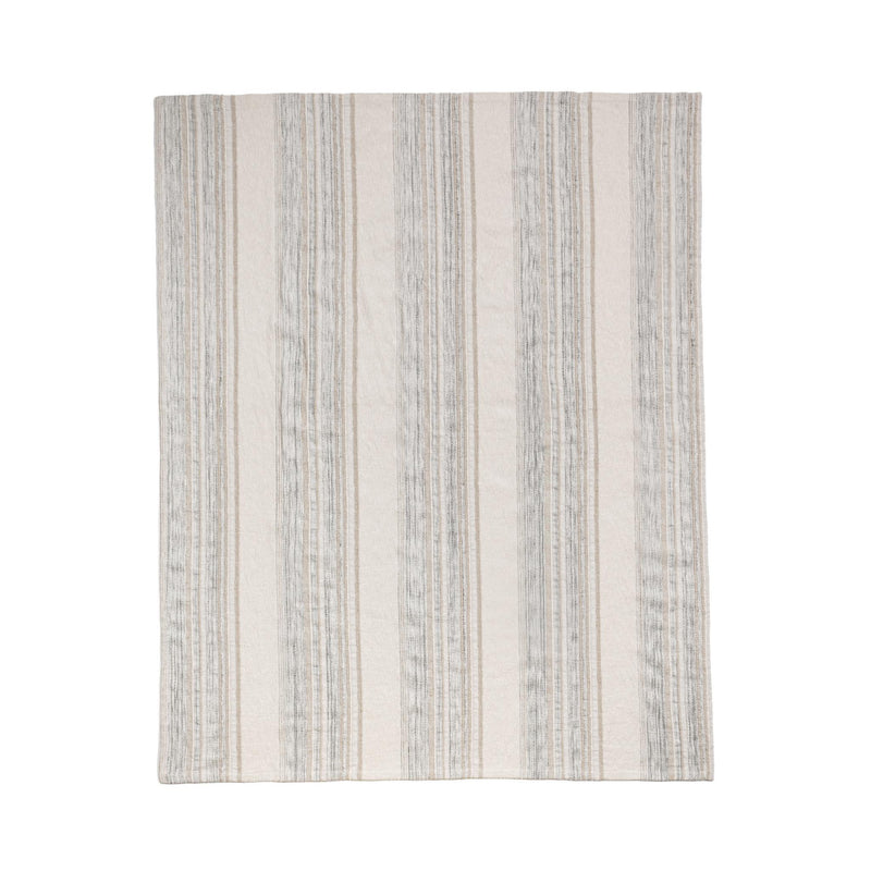Throws - 50" x 70" TC Rockport Throw - Ivory Multi - R&R Furniture Gallery (Fountain Valley, CA)