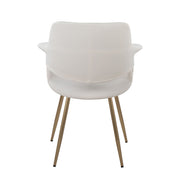 Pair of vintage glam art deco chairs by Lumi Source, featuring stylish curves and intricate detailing in a set of two.