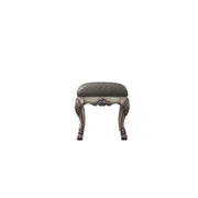 Dresden - Vanity Stool - Vintage Bone White & Synthetic Leather - R&R Furniture Gallery (Fountain Valley, CA)