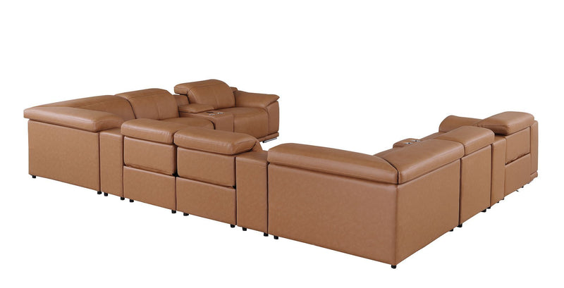 9762 - 12-Piece U-Shaped Sectional Sofa With 4 Power Recliners