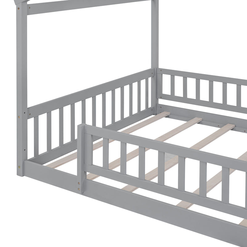 Bed House Bed Frame With Fence - R&R Furniture Gallery (Fountain Valley, CA)