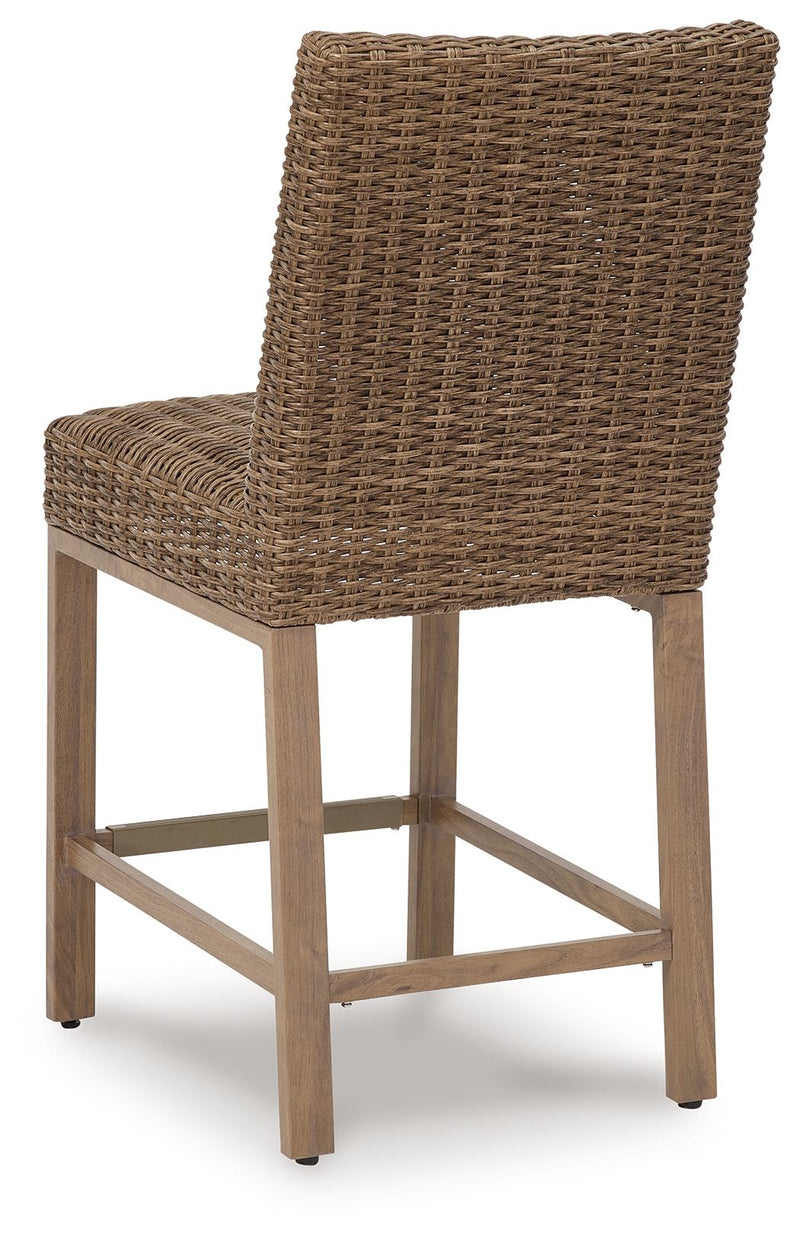 Walton Bridge - Barstool (Set of 2) - Driftwood - R&R Furniture Gallery (Fountain Valley, CA)