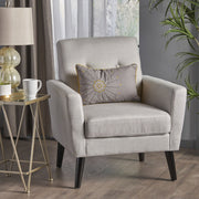 Radiantize - Upholstered Fabric Club Chair With Square-Off Back And Button Tufted - R&R Furniture Gallery (Fountain Valley, CA)