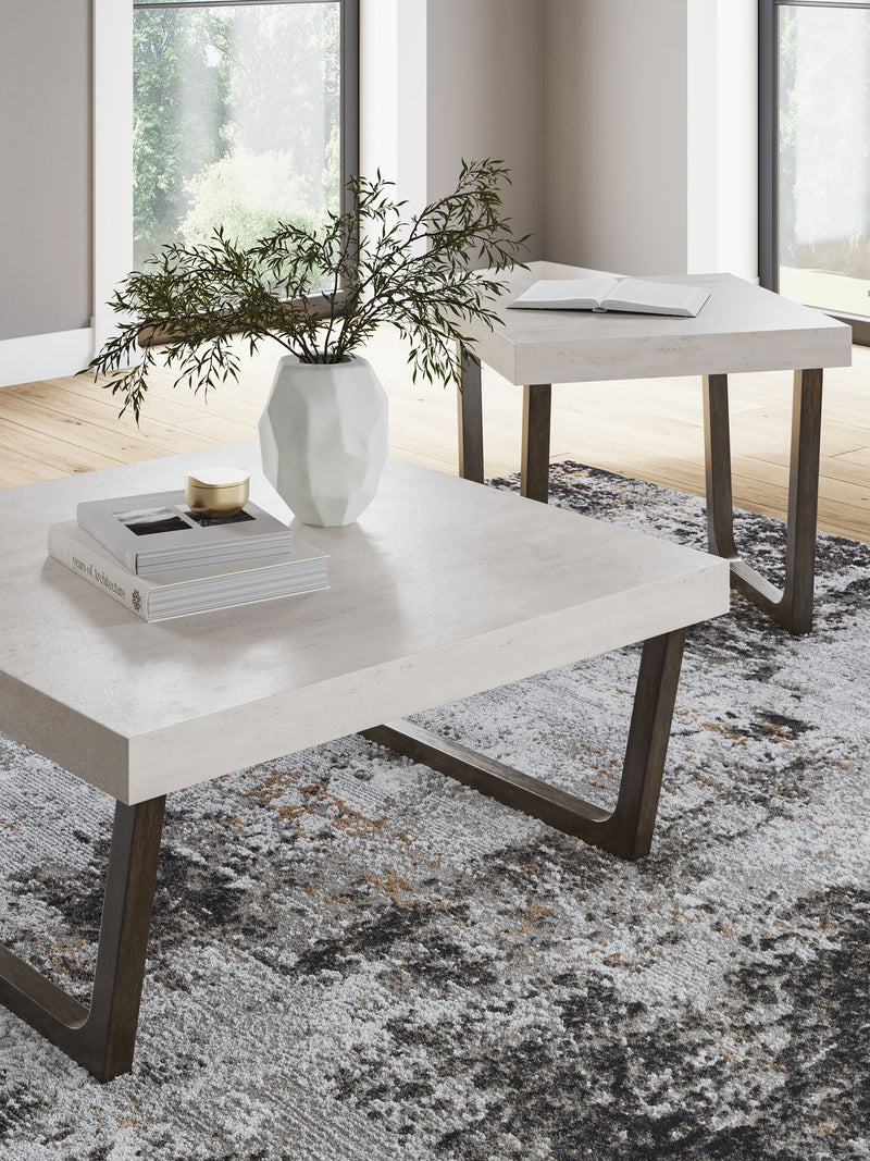 Westenfort - Occasional Table Set (Set of 2) - Espresso / Gray - R&R Furniture Gallery (Fountain Valley, CA)