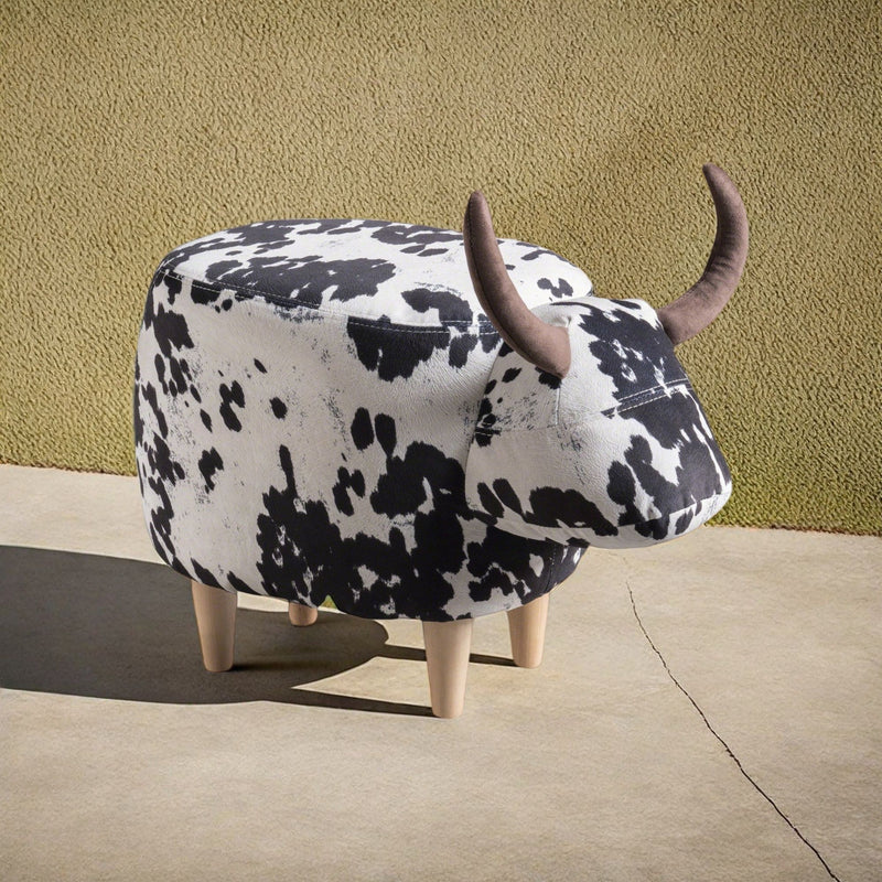 Cow Shaped Ottoman Footstool - R&R Furniture Gallery (Fountain Valley, CA)