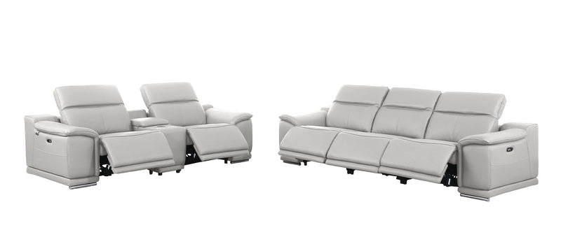 9762 - 6-Piece Modular Power Reclining Sofa And Console Loveseat Set With 5 Power Recliners In