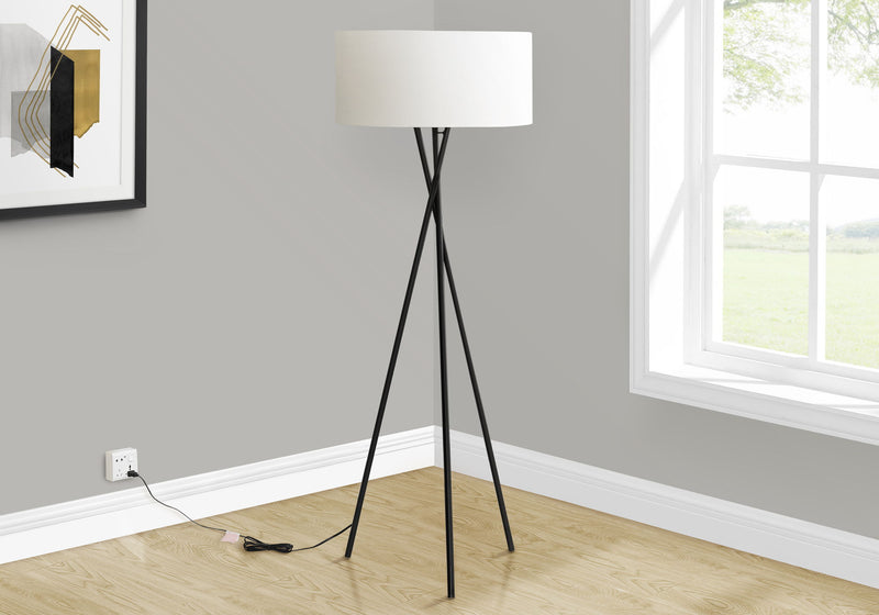 Floor Lamp, Lighting - Black - R&R Furniture Gallery (Fountain Valley, CA)