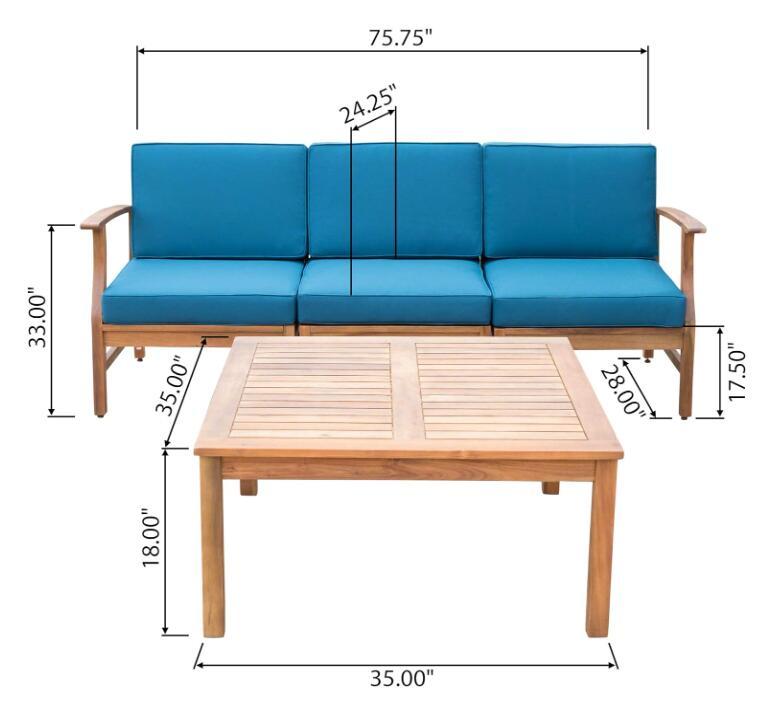 Perla - 3 Seater Sofa And Table Set - R&R Furniture Gallery (Fountain Valley, CA)