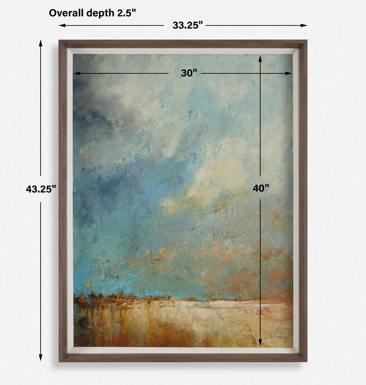 Vista Grande - Framed Desertscape Print - Dark Brown