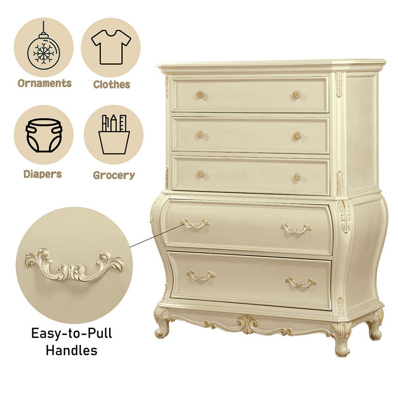 Chantelle - Chest - Pearl White Finish - R&R Furniture Gallery (Fountain Valley, CA)