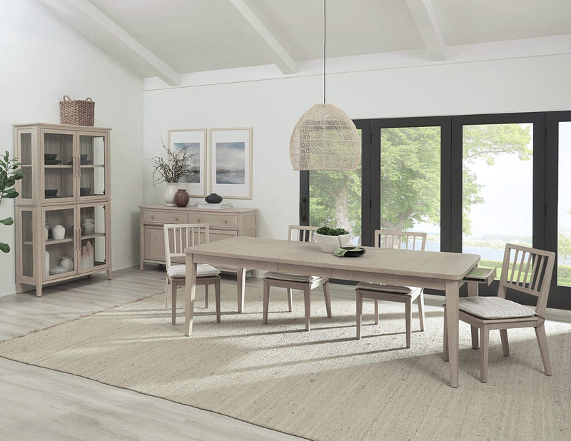 Camden Two Drawer Two Door Oak Wood Sideboard in Chai
