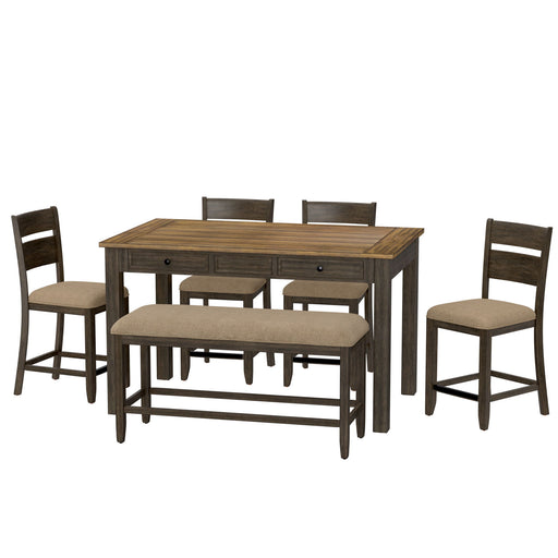 6 Piece Gathering Dining Set - R&R Furniture Gallery (Fountain Valley, CA)
