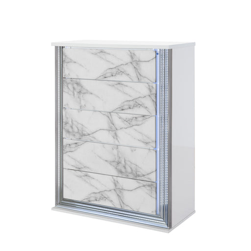 Moon - Chest With LED - White Marble - R&R Furniture Gallery (Fountain Valley, CA)