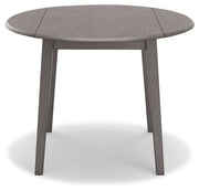 Shullden - Round Drm Drop Leaf Table - Gray - R&R Furniture Gallery (Fountain Valley, CA)
